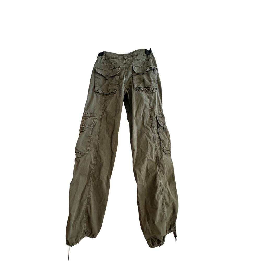 Garage Distressed Army Green Cargo Pants Size 00 - Picture 3 of 6